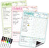 CLEVER CLEAN Magnetic Dry Erase Chore Chart, 8.5"x12" Behavior Responsibility Board for Kids, 6 Extra Fine Point