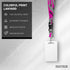Print Lanyard - Satin Keychain Necklace with Side Release Buckle | ID Badge Holder - 1 Inch, Pink Grey Camo