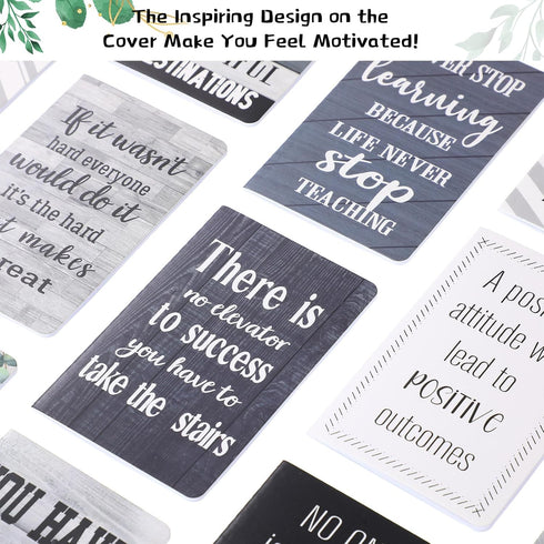 Inspirational Notepads, Mini Motivational Notebook, Small Pocket Journal, 12 Styles, 48 Pieces