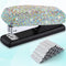 Bling Crystal Stapler, Sparkly Diamond Handmade Clay Rhinestone Stapler, Cute Office Stationery Kit for Women