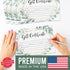 Hadley Designs 25 Eucalyptus Gold Blank Certificates, Paper Voucher for Hair & Nail Salon, Small Business Coupons