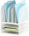 Safco Onyx Mesh 5 Sorter, 3 Tray Desktop Organizer with Steel Mesh Construction, Durable Powder Coated Finish