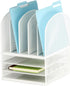 Safco Onyx Mesh 5 Sorter, 3 Tray Desktop Organizer with Steel Mesh Construction, Durable Powder Coated Finish
