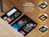 Bostitch Konnect Under Desk Drawer, Self-Adhesive Slide Out Storage Organizer with 4 Customizable Dividers (2-Pack)