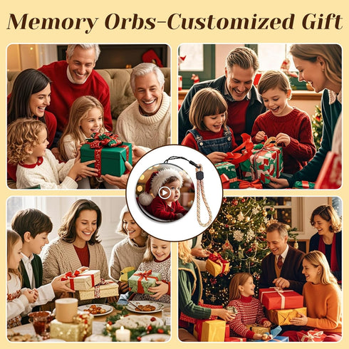 2.8" 4GB Memory Sphere Lamp, Crystal Ball Video Player Memory Orbs Ornament Uploadable Videos & Photos, Personalized