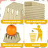 Fairooth 50 Pack Natural Pulp Fiber Berry Basket Small Strawberry Basket Molded Berry Baskets Produce Vented Container