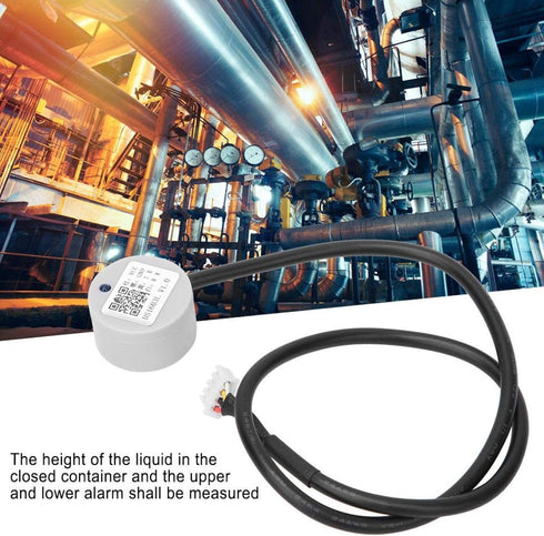 Ultrasonic Liquid Level Sensor, Real-time Output Liquid Height Value, Easy to Install for Various Containers