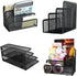 EASEPRES Desk Mail Organizer, Metal Mesh Small Letter Sorter with 3 Vertical Compartments, 1 Pack