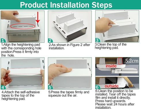 Upgrade Under Desk Drawer for Table with Lip, Hidden Under Table Desk Storage Organizer, Office Attachable Plastic Desk