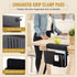 Desk Side Storage, Steel Side Desk Organizer, Clamp on Laptop Mount with Magnetic Pen Holder, No Drill Under Desk