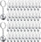 Henoyso 48 Pcs Mini Mirror Disco Ball Keychain, Small Silver Decoration for 1970s Party Favors and Birthday Accessories