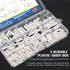 Glarks 166Pcs Wire Ferrules Kit, 8 Sizes AWG 12 10 8 6 4 2 1 2/0, Silver Plated Copper Crimp Connectors