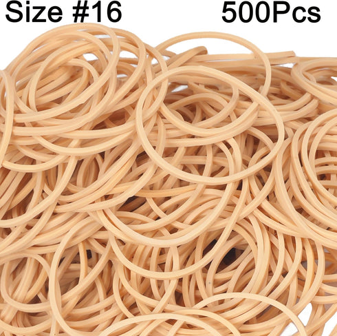 Foshine Rubber Bands Size 16, 500pcs Small Beige Rubber Bands Office Supplies