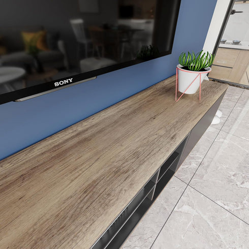 Thick Brown Wood Contact Paper 16"x118" - Peel and Stick Waterproof Removable Vinyl Wrap for Kitchen Cabinets Dresser