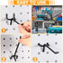 Shimeyao 100 Pcs Black Pegboard Hooks - Stainless Steel Display Hook for 1/8 1/4 Pegboard, 4 Inch, Garage Storage