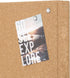 U Brands Cork Canvas Bulletin Board, 36 X 24 Inches, Frameless Design