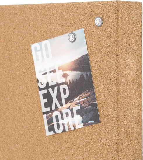 U Brands Cork Canvas Bulletin Board, 24 X 24 Inches, Frameless Design