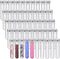45ml Plastic Test Tubes, 150 Pcs Transparent Clear Bath Salt Tubes with Aluminum Lid for Storage Container
