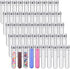 45ml Plastic Test Tubes, 150 Pcs Transparent Clear Bath Salt Tubes with Aluminum Lid for Storage Container