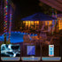 66FT 200 8 ANJAYLIA LED Solar Rope Lights Outdoor Waterproof, Solar Powered Rope String Light with Mode & Timer Remote
