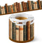 BeYumi Vintage Bookshelf Border Trim - 65ft Back to School Retro Brown