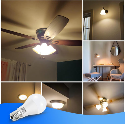 E17 Intermediate Base LED Bulbs, 3000K Warm White, 5 Watts (40W Equivalent), 500 Lumens, Non-Dimmable, 4 Pack for