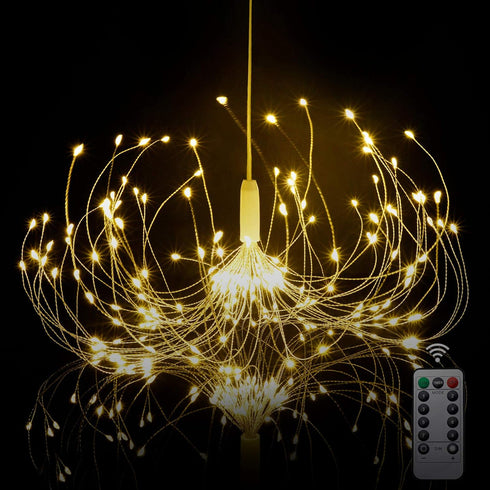 HEAGEERO Starburst Light, Battery Chandelier 180 LED, 8 Mode Firework Lights, Outdoor Ceiling