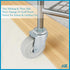 M10 3 Inch 360 (Set 4) Threaded Stem Caster Wheels, Heavy Duty Swivel Casters with Brake, Rotation, Quiet & Smooth