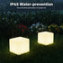 XEJMEOO 12-Inch 16 LED Cube Light, Rechargeable Square Stool Light RGB Colors Glow Cube Seat with Remote Waterproof