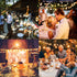 25Ft G40 27 Bulbs, E12 5W Abeja Outdoor Patio String Lights, Outdoor Globe String Lights with Clear Hanging Light