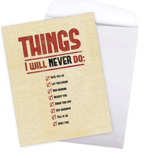 NobleWorks - Big Funny Adult Valentine's Day Greeting Card (8.5 x 11 Inch) - Jumbo Notecard for Valentines