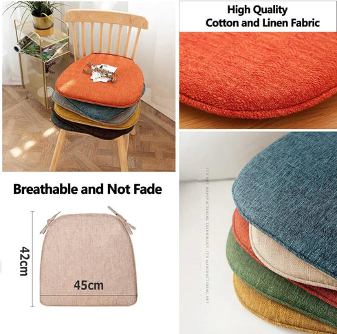 GWTYR 1 45X42 Cm Pcs Seat Cushions with Ties for Dining Chairs - Kitchen Chair Cushion with Machine Washable Cover