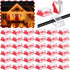 Hicarer 100 Pcs Christmas Light Clips Adhesive Hooks for Outdoor String Cable Wire