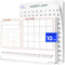 SCRIBBLEDO Bar Model 9”x12” Small White Board, 10 Sheets Dry Erase Math Manipulatives Number Chart for Classroom