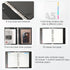 CAGIE A5 6 Ring Binder Notebook with Dividers, Refillable Planner with Pockets, Dark Grey, 7 x 9.25 Inch