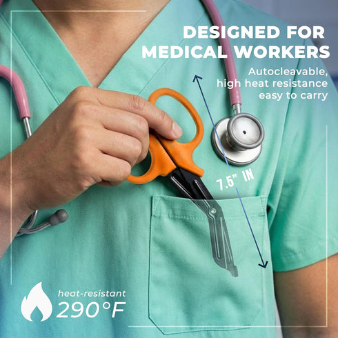 The Mercenary Company ArmorMason - EMT Trauma Shears For Nurses - Medical Bandage Scissors With Stainless Steel Blades