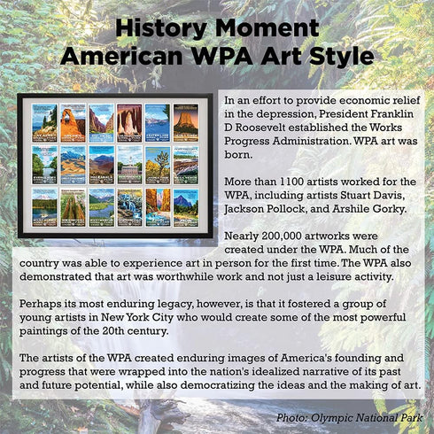 National Park Posters Series B, National Park Postcards Collection, 4" x 6", 100% Recycled Paper Postcards