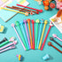 Yexiya 200 Pieces Cute Cartoon Gel Ink Pens - 0.5 mm Novelty Black Gel Ink Pens, Assorted Styles
