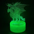JOCHUI 3D 16 Dragon Night Light, Anime Dragon Illusion Table Lamp with Colors Remote Control Touch Lamp LED USB Night