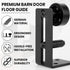Sliding Barn Door Floor Guide for Bottom Adjustable Roller, 8 Setup Options, Quiet Operations with Felt Strips