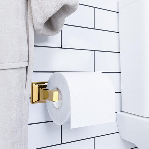 Design House 533299 Accessories Bathroom Hardware, Toilet Paper Holder, Polished Brass