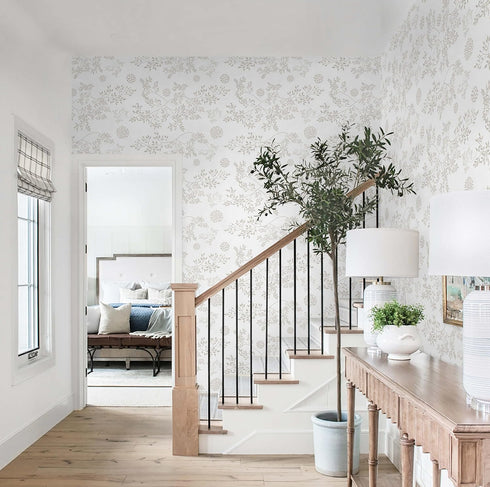 17.3"x393" Heroad Boho Peel and Stick Wallpaper Floral Contact Paper Wall Paper Removable Self Adhesive Wallpaper