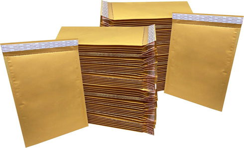 Kraft Bubble Mailers - Pack and Ship (100pack, 4-9.5" x 14.5")