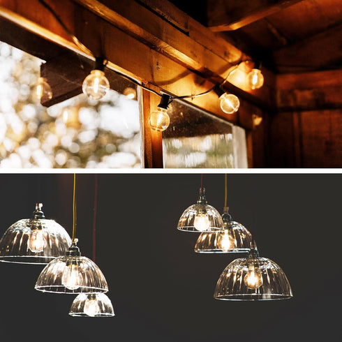 Vintage Non-Dimmable LED Bulbs, 6 Pack, G50 G16.5, 40W Equivalent, Soft Warm White 2700K, E26 Clear Glass