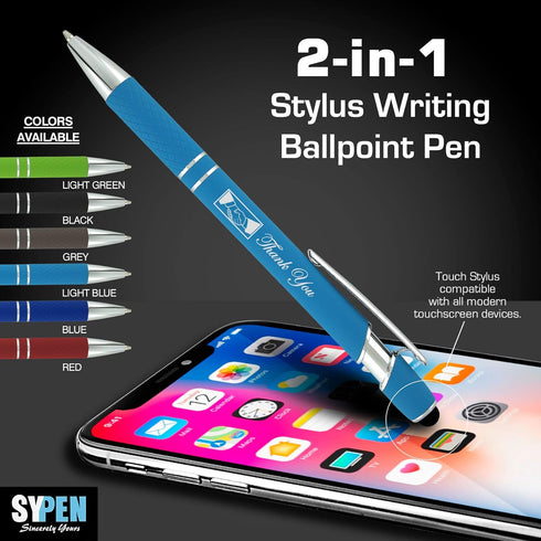 Christmas Thank You Greeting Gift Stylus Pens - Capacitive Styli Pen with Soft Rubberized Grip, Compatible with Most