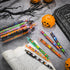 Leinuosen 120 Pcs Halloween Ballpoint Pen Retractable Gel Ink Ghost Pumpkin Spider Pattern Cute Cartoon Office Supplies