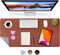 CCOCC Dual-Sided Desk Pad Large 35x17 Waterproof PU Leather Desk Mat Mouse Pad