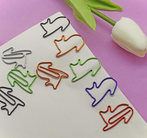 Cat Paper Clips - Cute Desk Accessories, Small Office Supplies Gifts for Cat Lovers