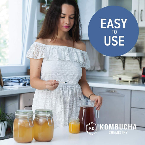 pH Test Strips for Kombucha Brewing 0-6 (0.5 Intervals) - 100pc Kit