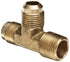 Anderson Metals 04051-0808 Brass Tube Fitting, Tee, 1/2" Flare x 1/2" Flare x 1/2" Male Pipe